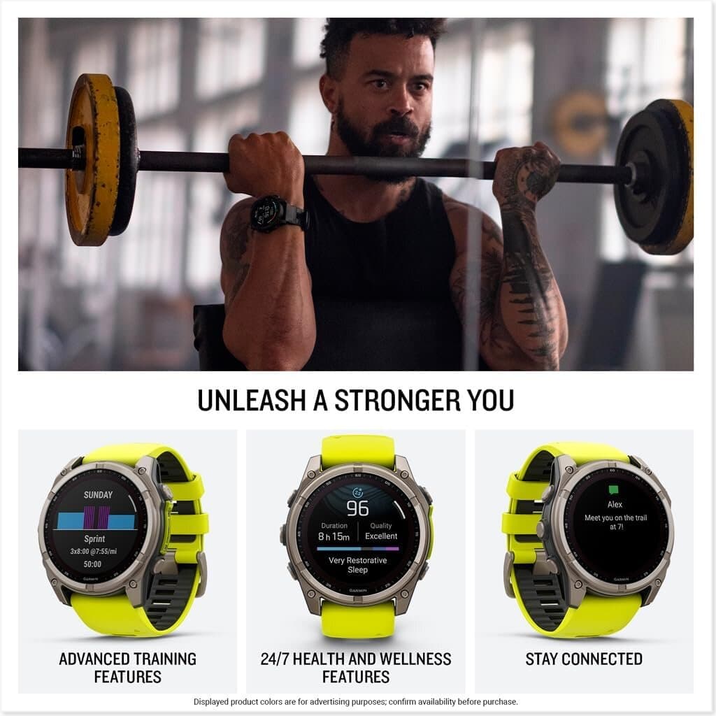 Garmin fēnix® 8 Solar Sapphire 51mm - (Yellow/Graphite) 4