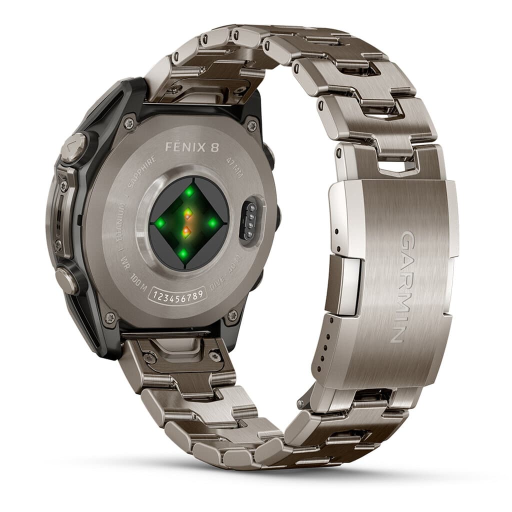 Garmin fēnix® 8 AMOLED Sapphire 47mm Titanium - (Vented Titanium Bracelet) 8