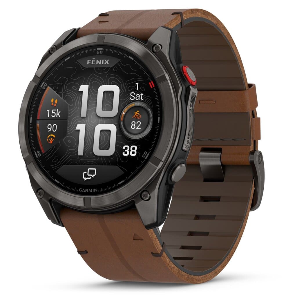 Garmin fēnix® 8 Pro AMOLED Sapphire 51mm - (Carbon Grey/Chestnut Leather) 2