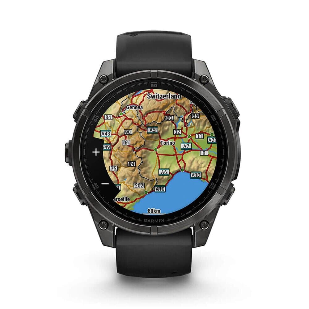 Garmin fēnix® 8 AMOLED Carbon Grey DLC Titanium - (Black/Pebble Grey) 8