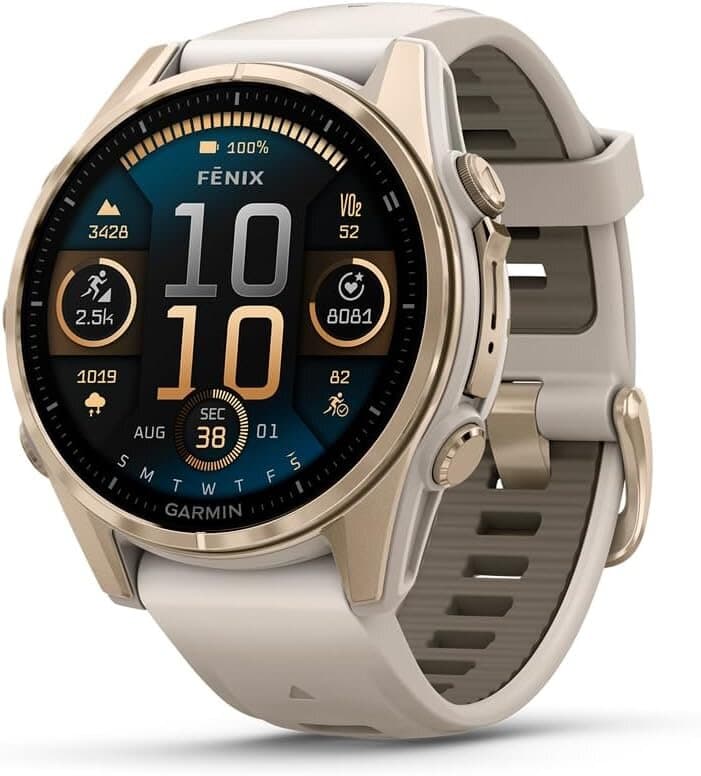 Garmin fēnix® 8 AMOLED 43mm - (Soft Gold/Fog Grey)