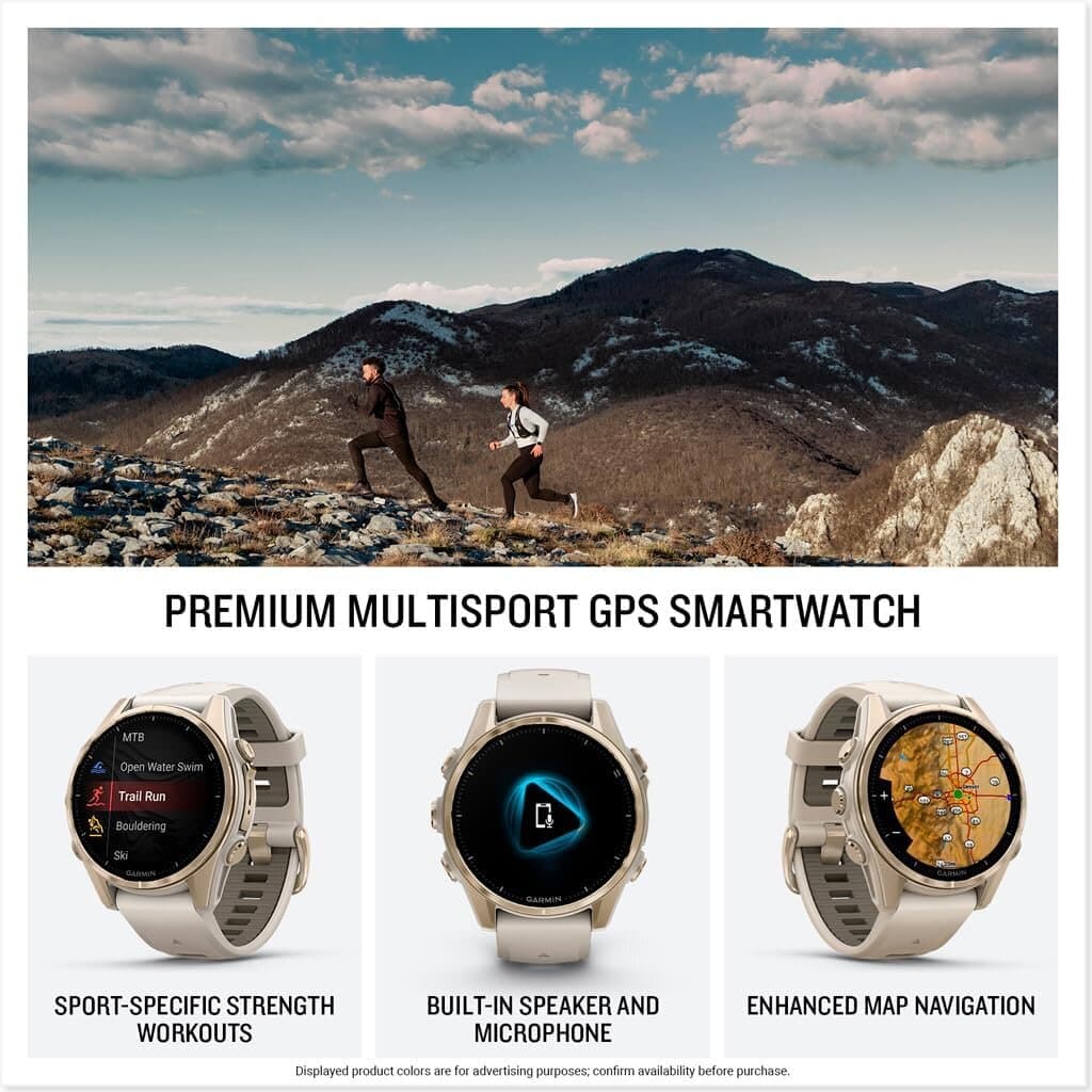 Garmin fēnix® 8 AMOLED 43mm - (Soft Gold/Fog Grey) 2