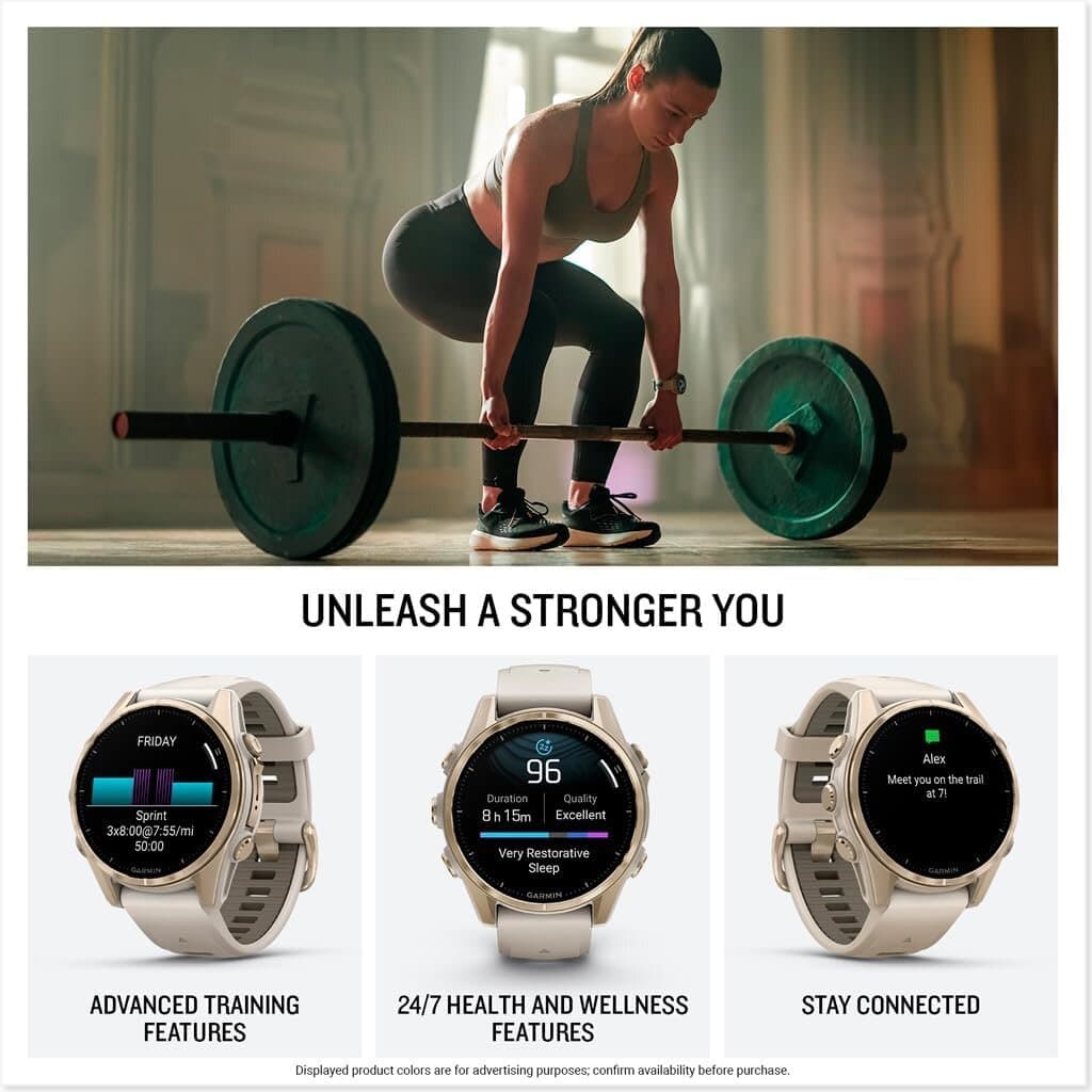 Garmin fēnix® 8 AMOLED 43mm - (Soft Gold/Fog Grey) 4