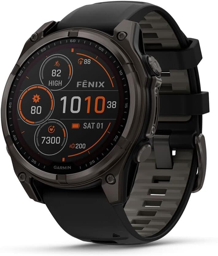 Garmin fēnix® 8 Solar Sapphire 47mm - (Black/Pebble Grey)