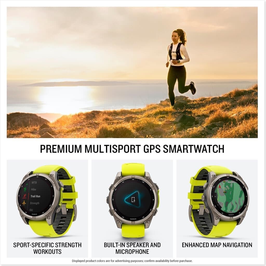 Garmin fēnix® 8 Solar Sapphire 47mm - (Yellow/Graphite) 2