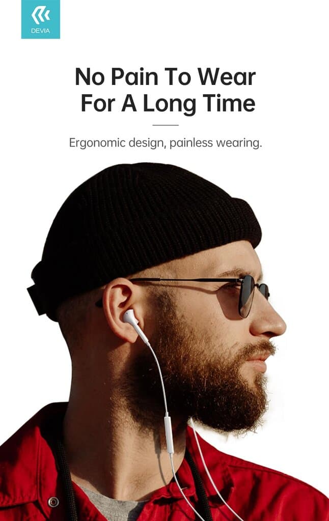 Devia Star Series Earbuds Lightning Earphone - White 5