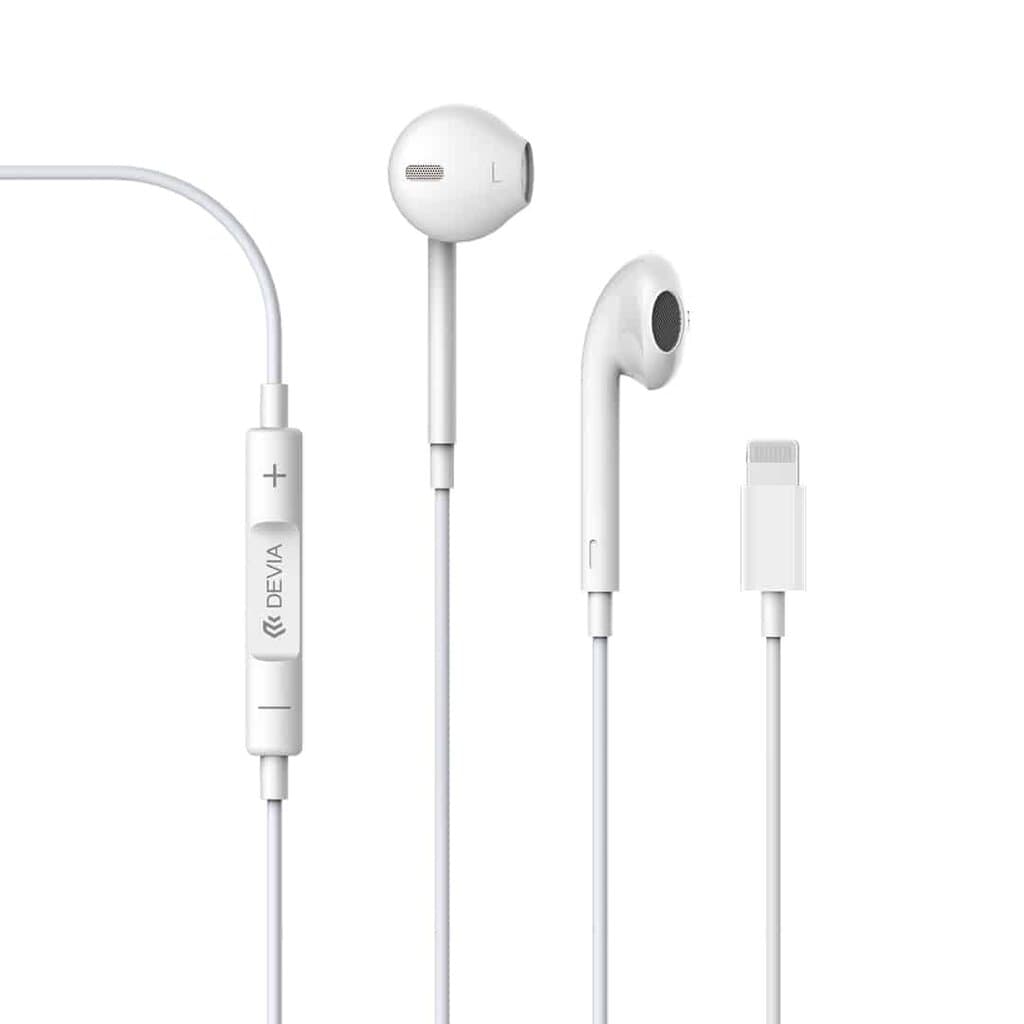 Devia Star Series Earbuds Lightning Earphone - White 1
