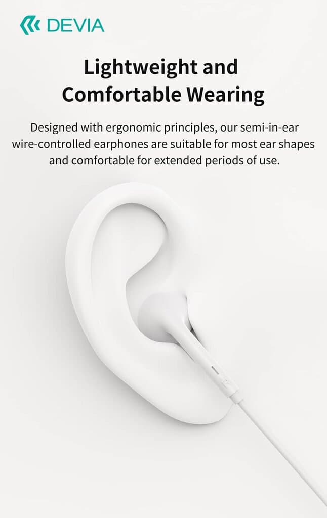 Devia Kintone Series A3 Wired Earphone (Type-C Digital) - White 5