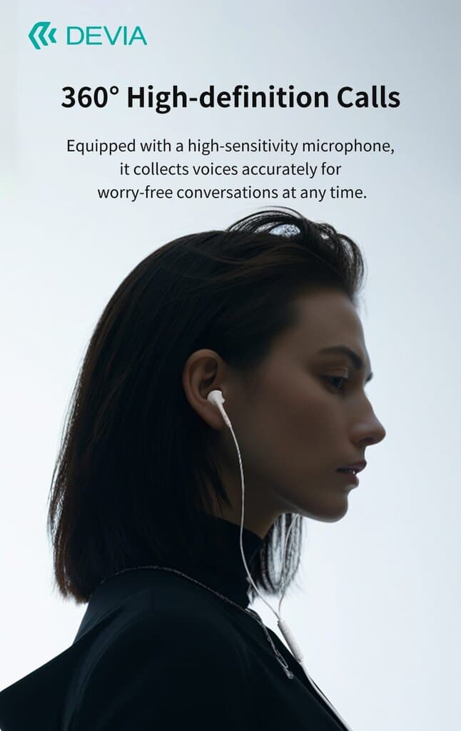 Devia Kintone Series A3 Wired Earphone (Type-C Digital) - White 6
