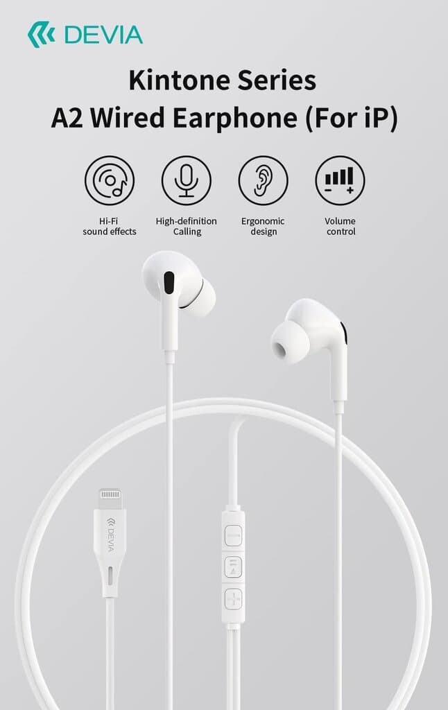Devia Kintone Series A2 Wired Earphone (iP)-EM024-- white 5