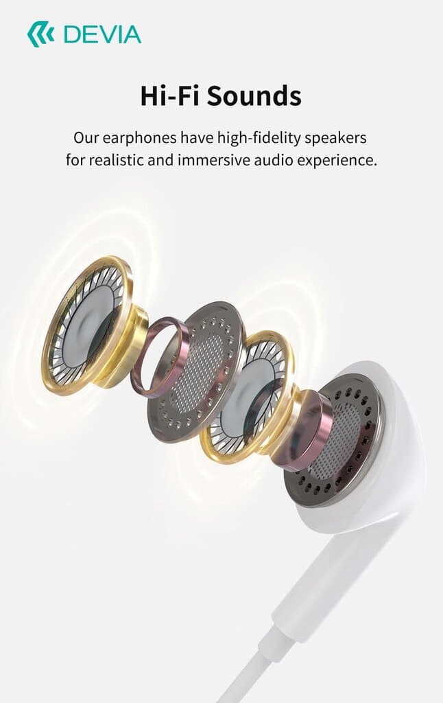 Devia Kintone Series A2 Wired Earphone (iP)-EM024-- white 6