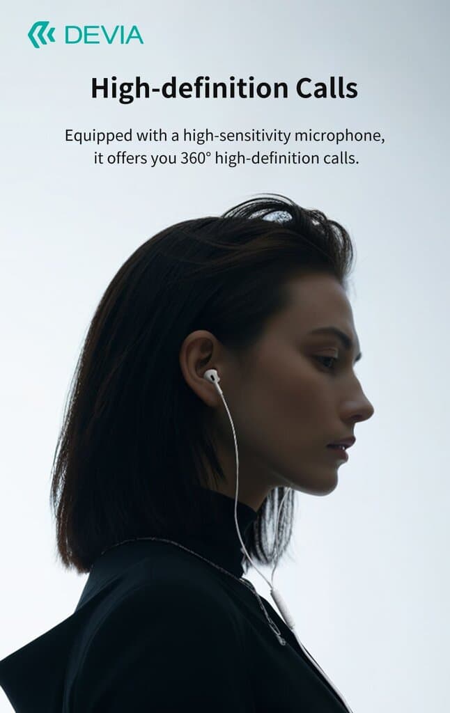 Devia Kintone Series A2 Wired Earphone (iP)-EM024-- white 8