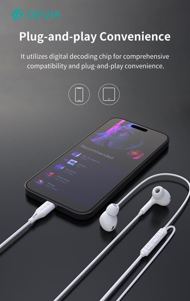 Devia Kintone Series A2 Wired Earphone (iP)-EM024-- white 9