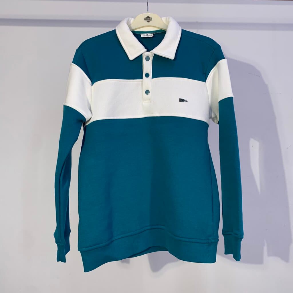 Moda Arpol Men's Cotton Sweater - Teal Blue (S)