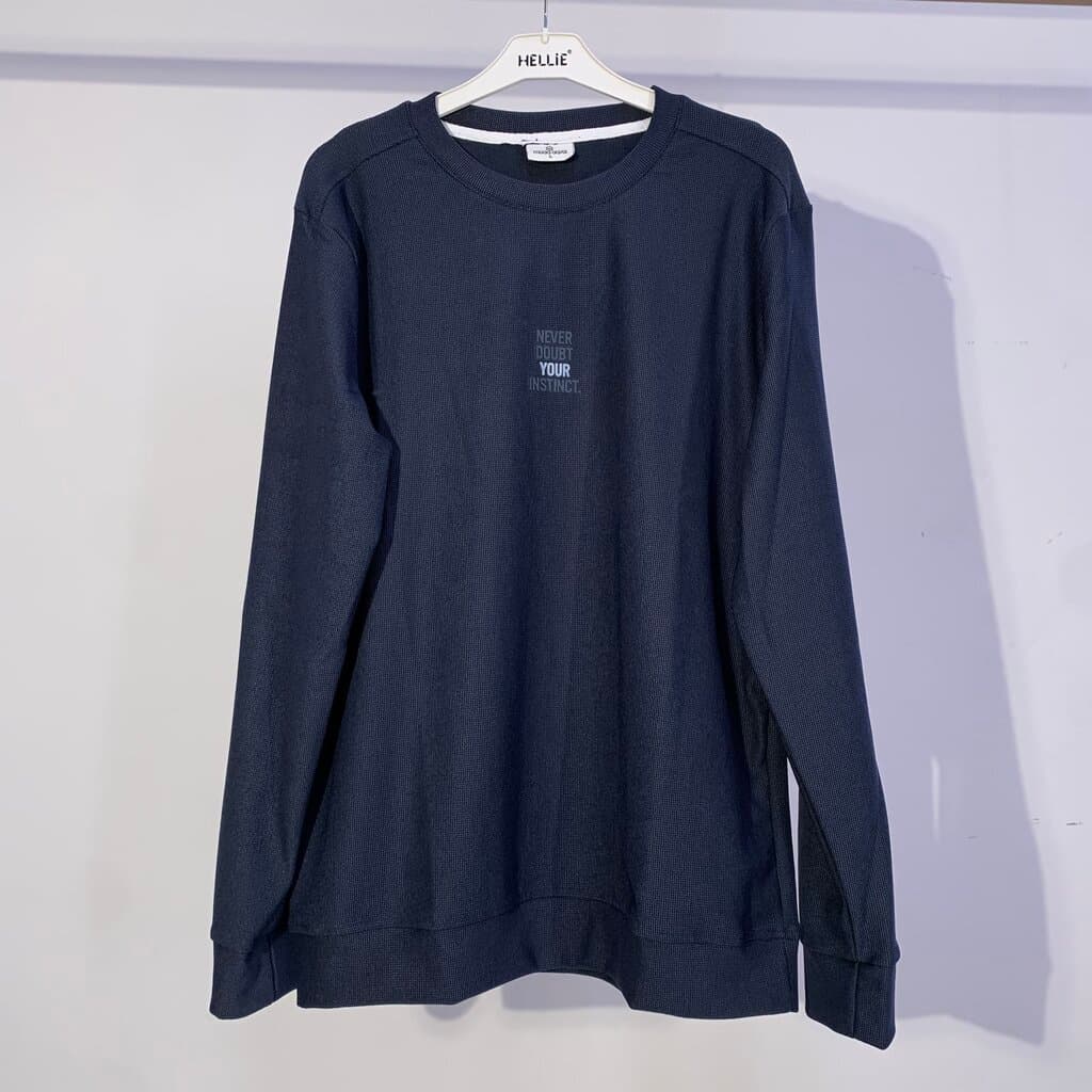 Moda Arpol Men's Cotton Sweater - Navy Blue (S)