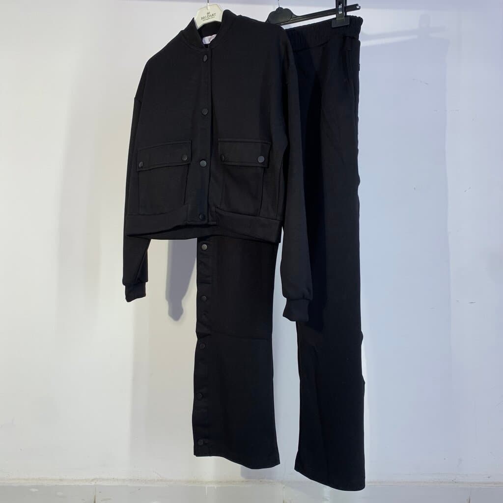 ERS Women's Cotton Homewear Set - Black (S)