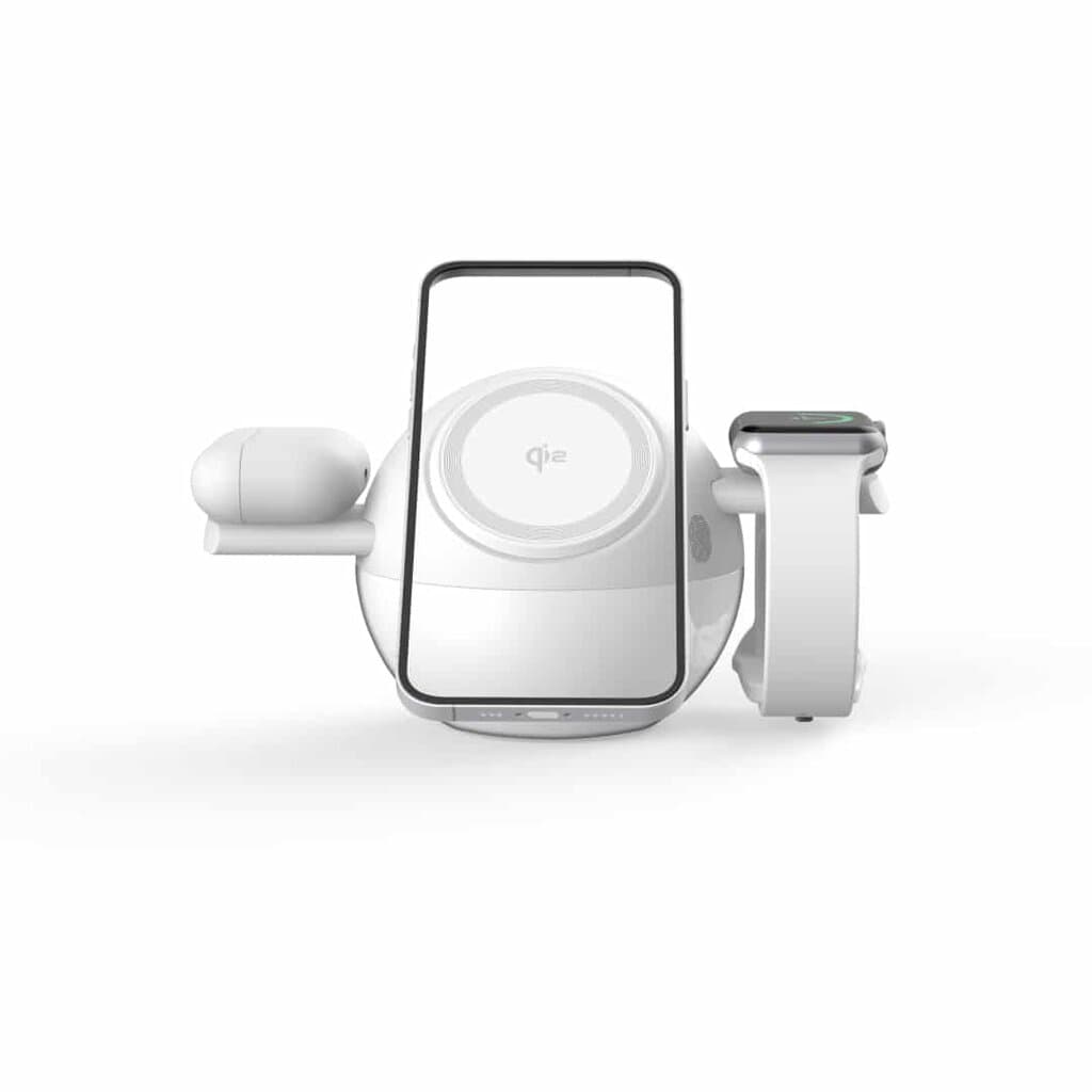 iCenter T5 3 in 1 Magnetic Wireless Charger - White 2