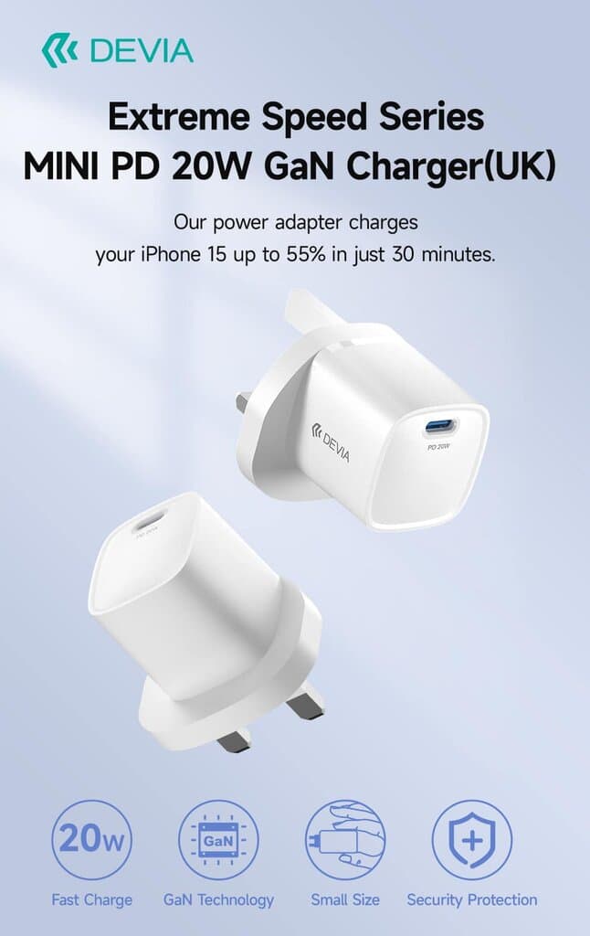 Devia Extreme Speed Series MINI PD 20W GaN Charger - UK 4