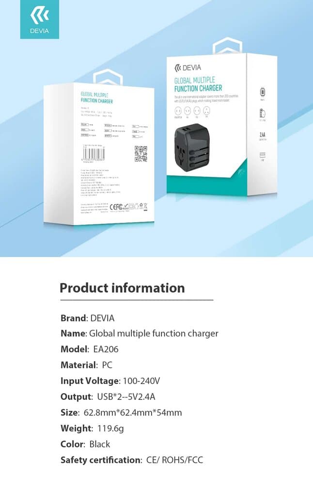 DEVIA Global multiple function charger 9