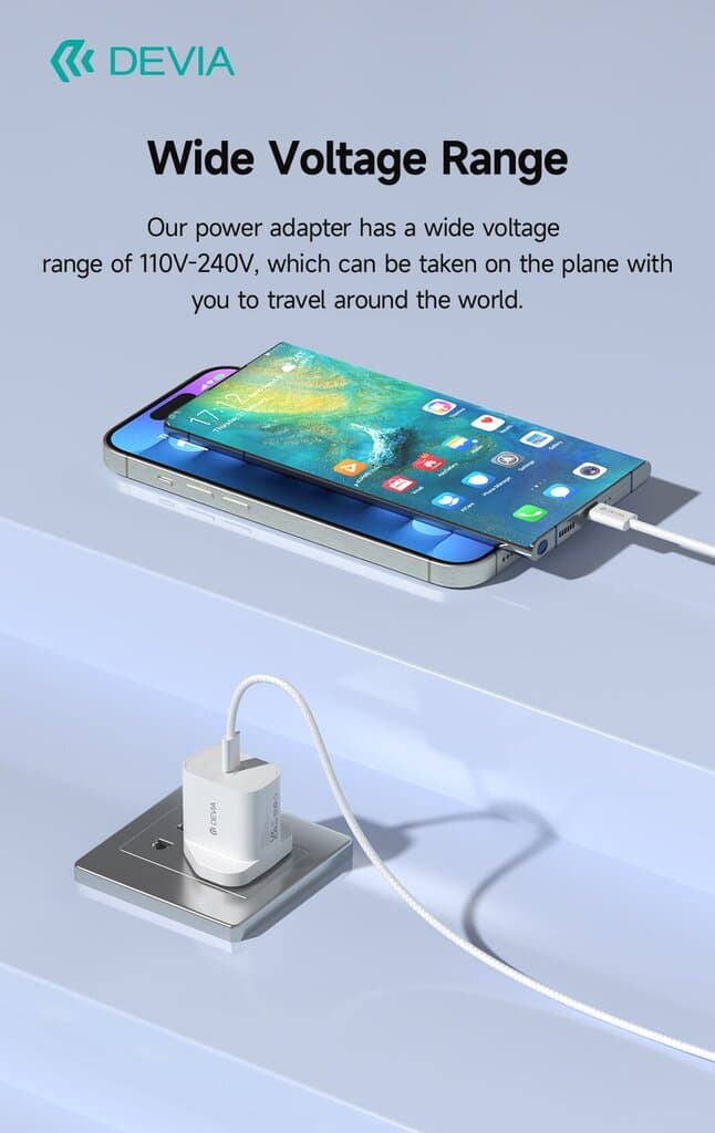 DEVIA Smart Series PD 30W GaN Charger Set With USB-C Cable(UK) 8