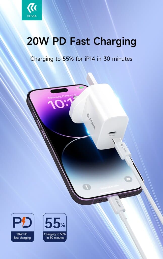 DEVIA Smart Series PD Quick Charger (UK ,20W,V2) 4
