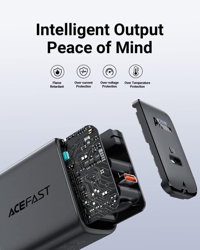 ACEFAST PD20W single USB-C charger (EU) – White 6