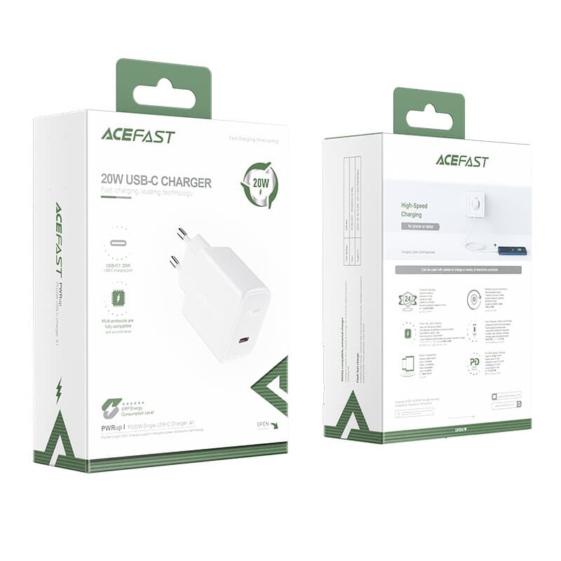 ACEFAST PD20W single USB-C charger (EU) – White 11