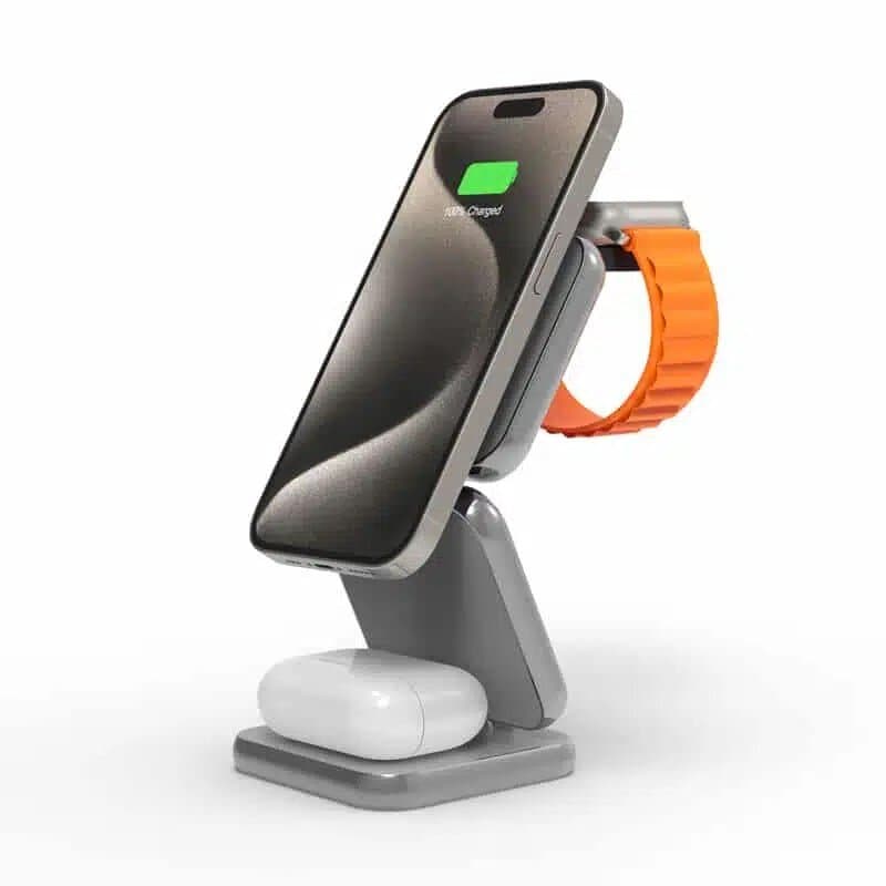 iCenter S21 Magnetic Foldable Wireless Charging 3-in-1 - Black