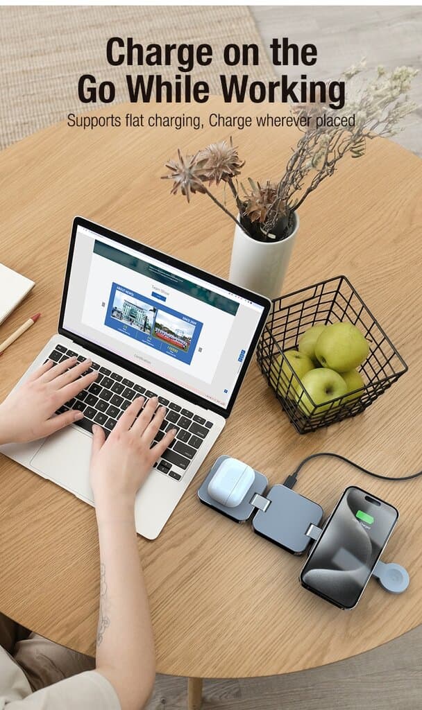 iCenter S21 Magnetic Foldable Wireless Charging 3-in-1 - Black 6