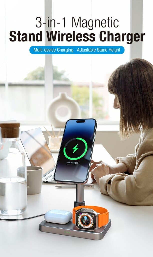 iCenter S6 3-in-1 Magnetic Wireless Charger 4
