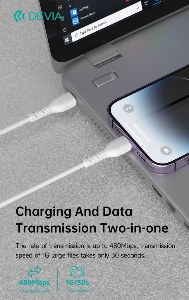 Devia Kintone Series C To Lightning PD 27W Cable (3A,1M) EC150 8