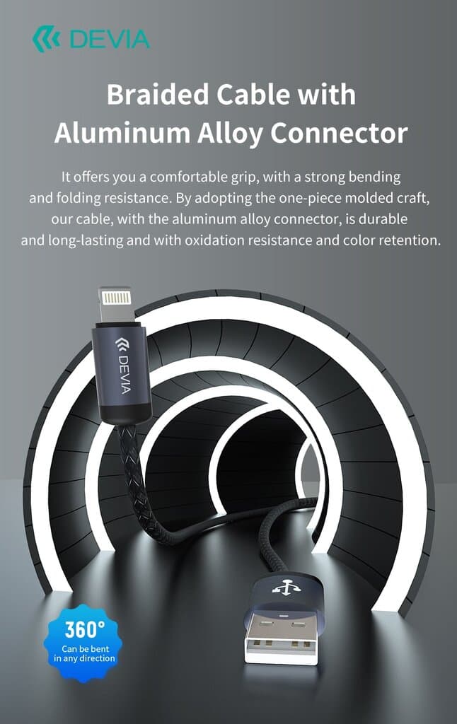 Devia Gracious Series  A To L Cable(2.4A,1M) - 8
