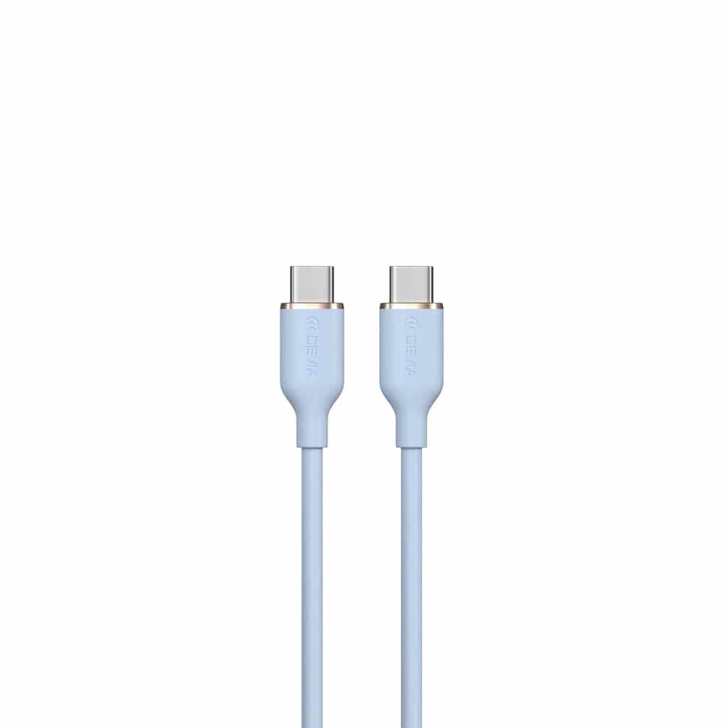 Devia Jelly Series C to Type-C Silicone Cable(3A 1.2M) - Blue