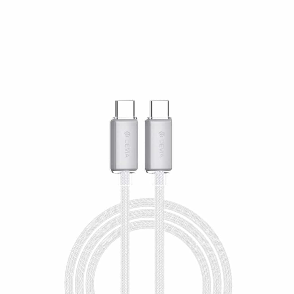 Devia Extreme Speed Series C To C PD 60W Woven Fast Cable (1.5M) - White 2
