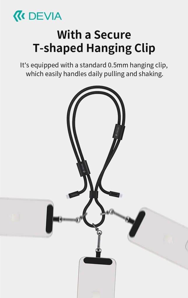 Devia Cable Pro5 Adjustable Lanyard C To C PD 60W Woven Fast Cable(1.6M) - Dark Blue 7