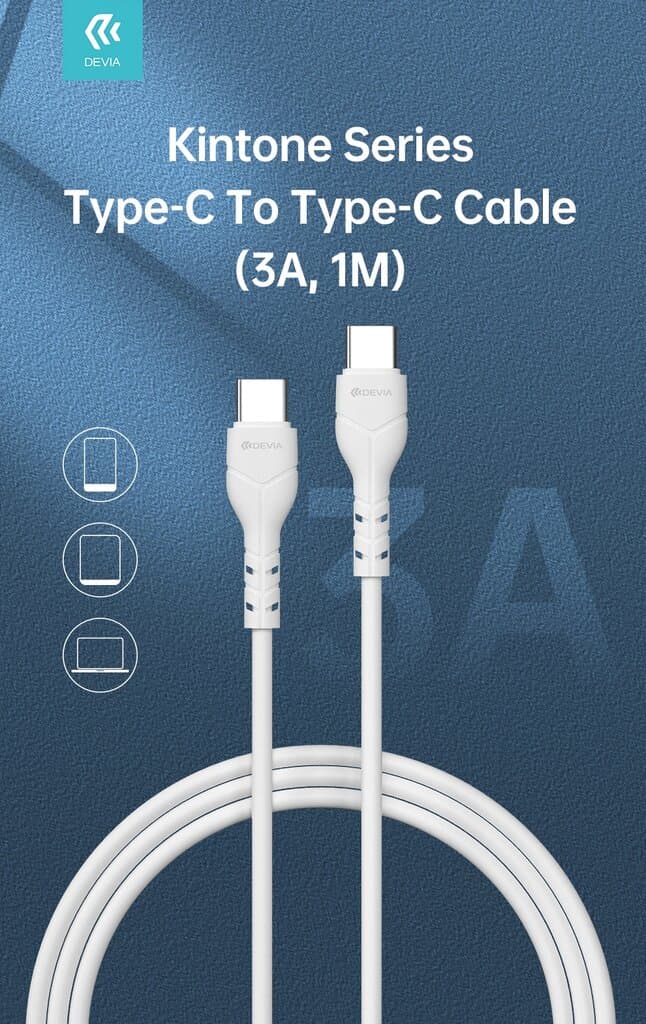 Devia Kintone Series Type-C To Type-C Cable (3A,1M) 2