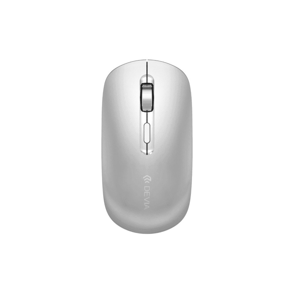 Devia Lingo Series Wireless + 2.4G Dual Mode Silent Mouse - EL245 - Bright Moon Silver - Bright Moon Silver