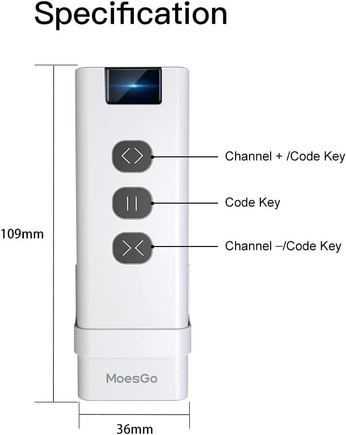 Moes RF Remote Control For Curtain 8
