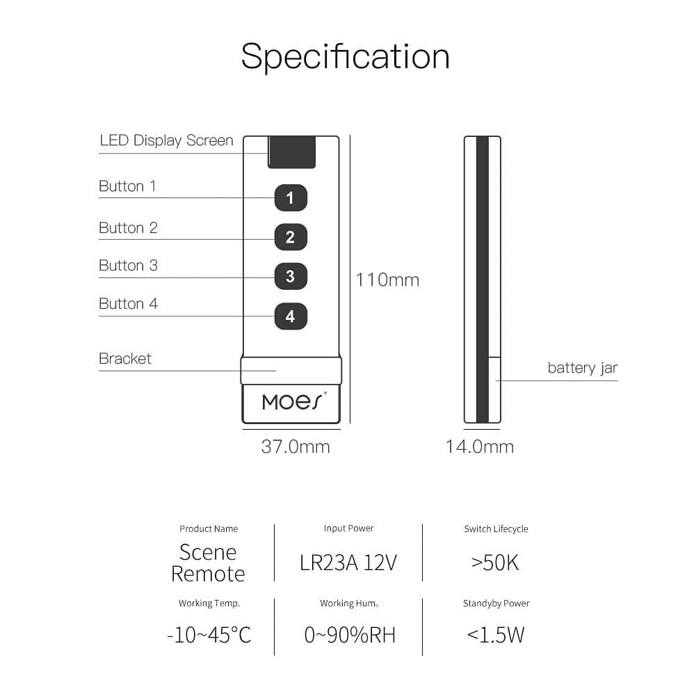 Moes Zigbee Remote Control 6