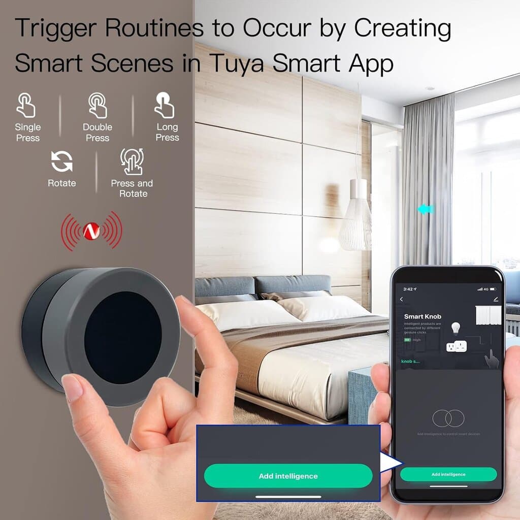 Moes ZIGBEE Smart Knob Wireless Switch 4