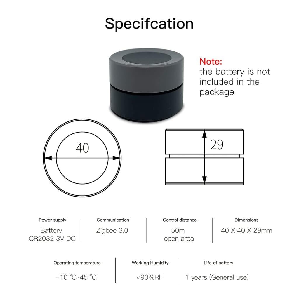 Moes ZIGBEE Smart Knob Wireless Switch 7
