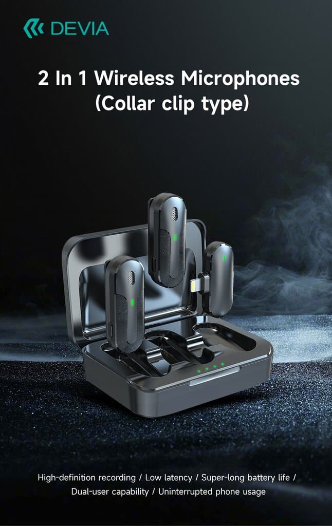Devia Kintone Series 2 In 1 wireless Microphones（Type-c) 5