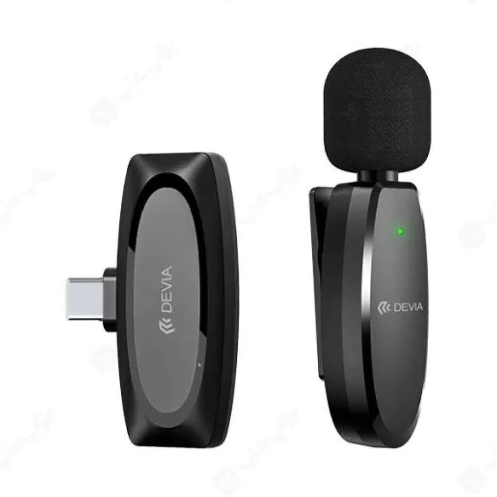 DEVIA Kintone Series Type-C Wireless Microphones(Collar clip type) AP004 - Black