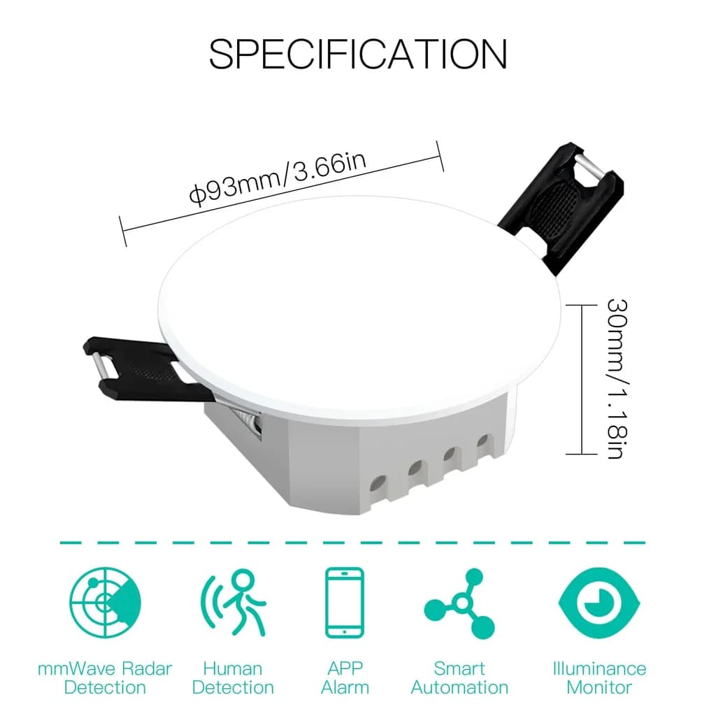 Moes Zigbee human presence sensor + Light Sensor 6