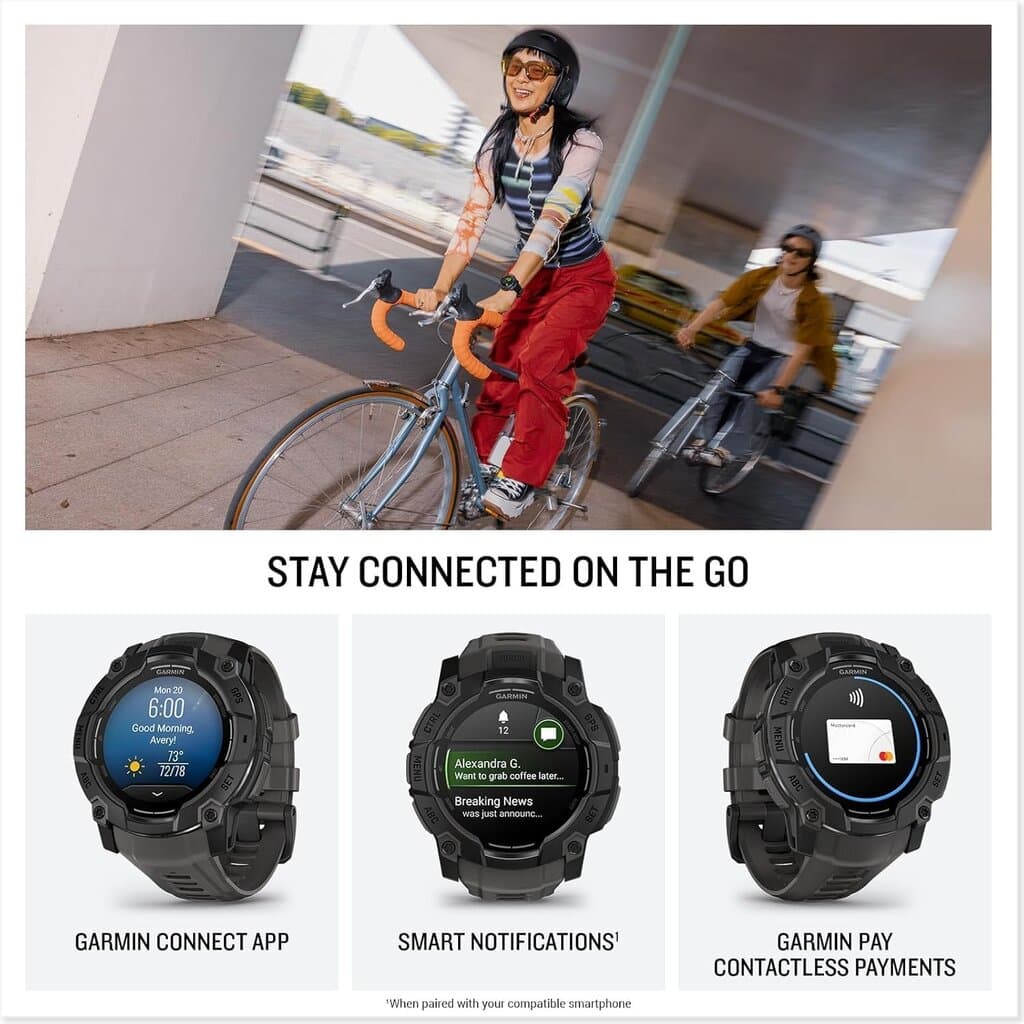Garmin Venu® 3 Smartwatch - (Slate/Black Leather) 5