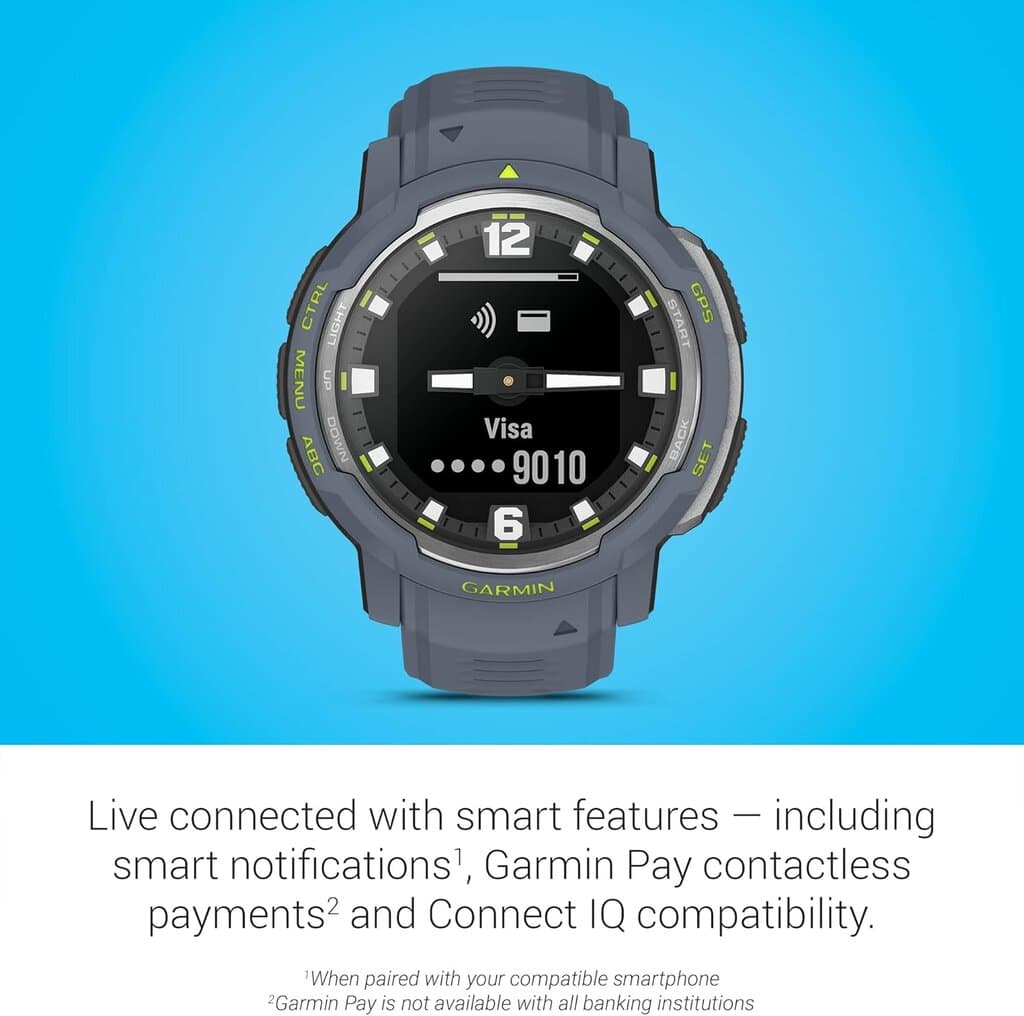 Garmin Instinct® Crossover Standard Smartwatch - (Blue Granite) 6
