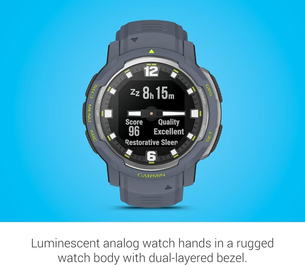 Garmin Instinct® Crossover Standard Smartwatch - (Blue Granite) 3