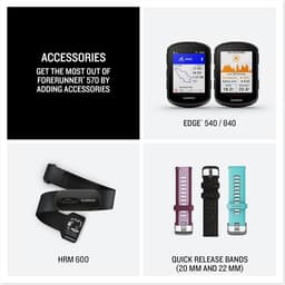 گارمین فۆررانەر® ٥٧٠ سمارت واچ ٤٧mm - (ئەمپ یەلۆ/وایت ستۆن/تورکۆیز) — photo 6