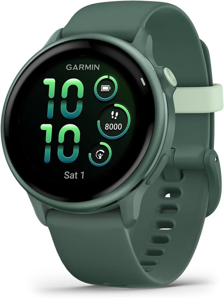 Garmin vívoactive® 6 Smartwatch - (Metallic Jasper Green) 1