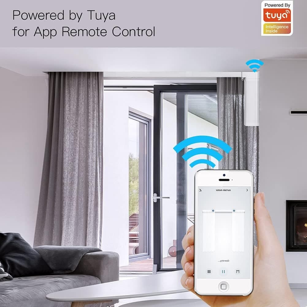 Moes WIFI curtain motor + Splicing rail + remoter 2.2m 3